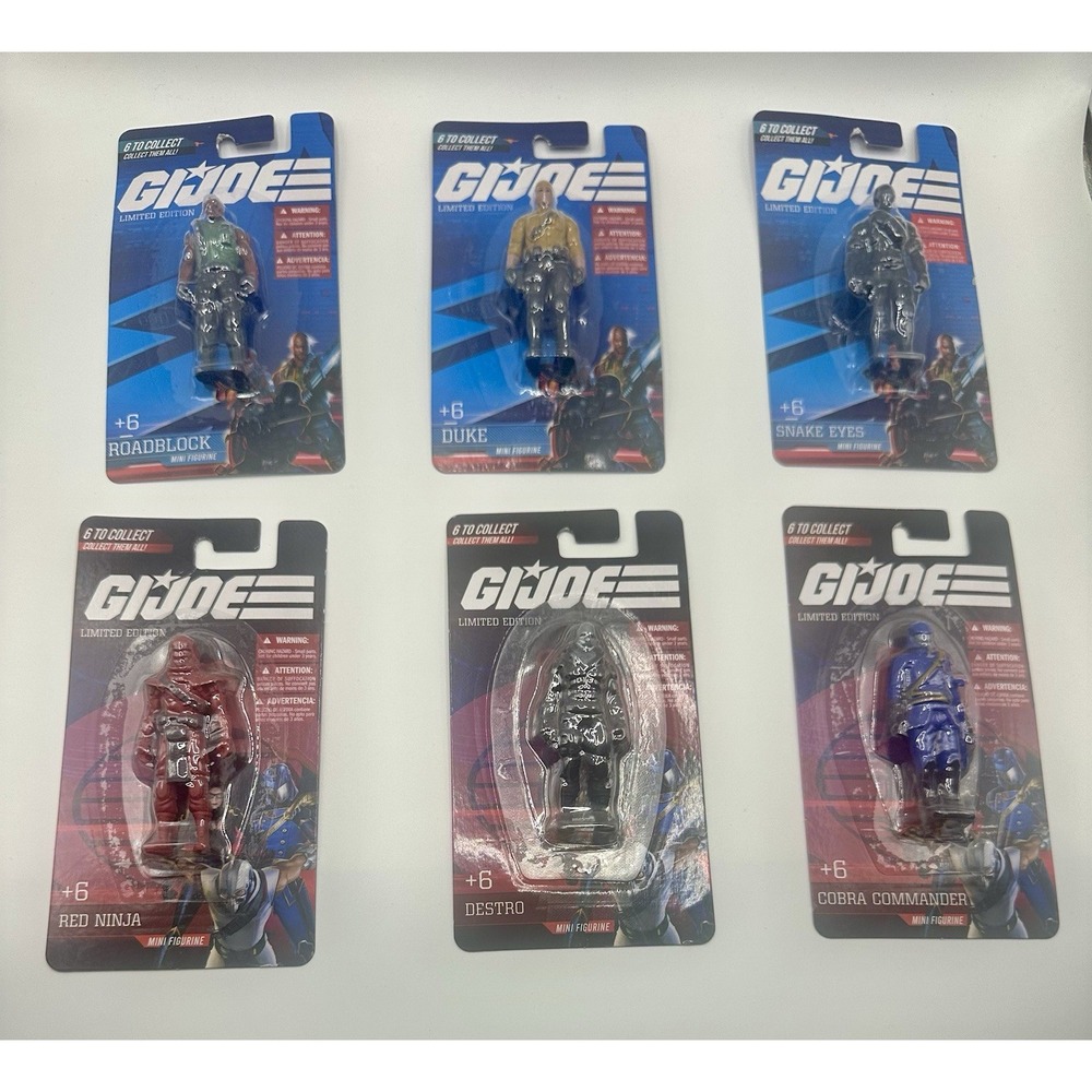 NEW!! Prexio - GI Joe 2.5" Mini Figures Complete Set Lot of 6 - ARAH!!!